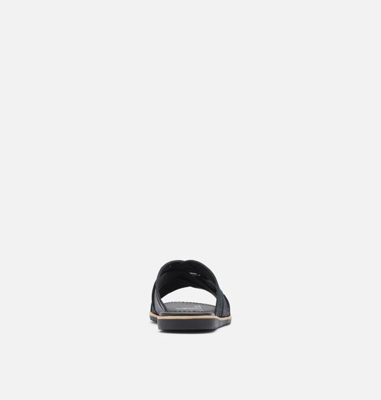 Womens Slides Black - Sorel Ella™ - 781-XFYWDK